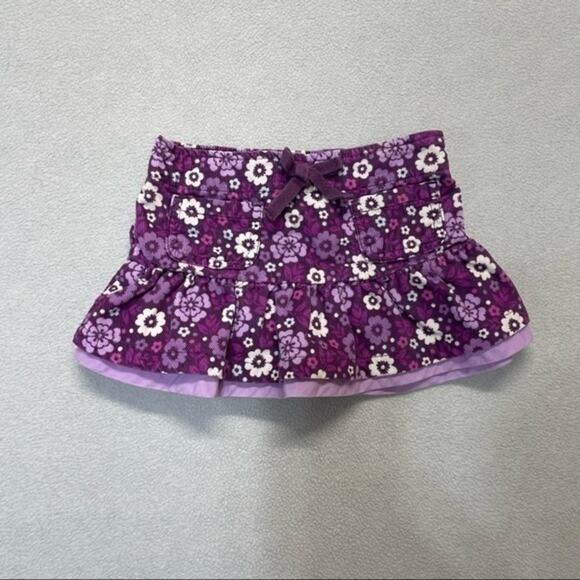 Carter’s Purple Floral Corduroy Ruffle Skirt Baby Size 12 Months - Picture 8 of 8